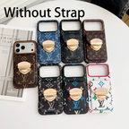 Luksusowe etui Crossbody na iPhone'a z kieszenią na kartę & Odpinany pasek
