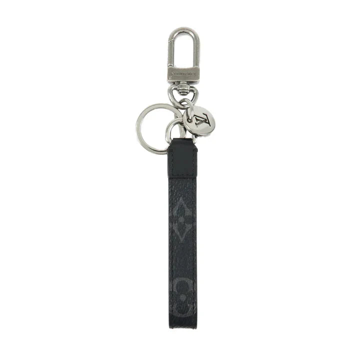 Luxury Leather Keychain – Classic Monogram Design