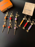 Luxury Lollipop Monogram Bag Charm Keychain