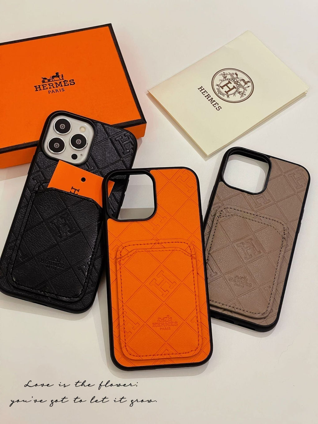 H Leren iPhone-hoesje met kaarthouder