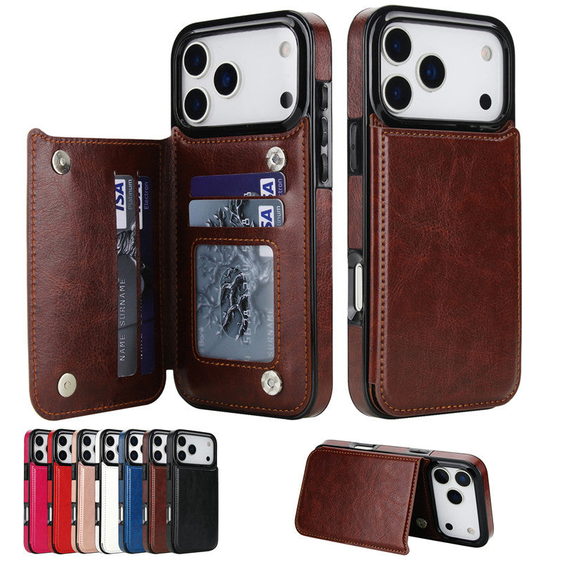 Genuine Leather Wallet Phone Case