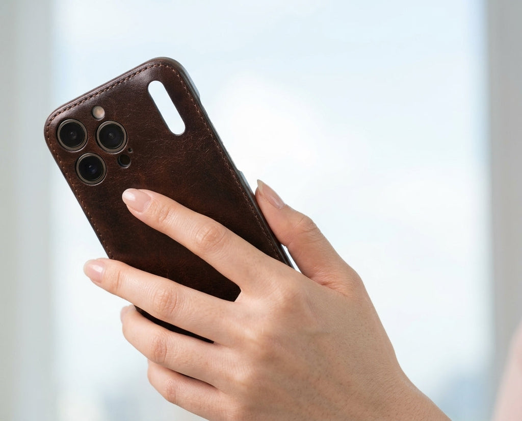 Handcrafted Vegetable-Tanned Leather iPhone Case – Vintage Patina Edition