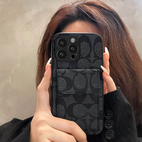 Κλασική θήκη iPhone με Wallet Black-HP240513