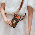 Étui pour iPhone avec poche pour cartes en cuir d'inspiration luxe