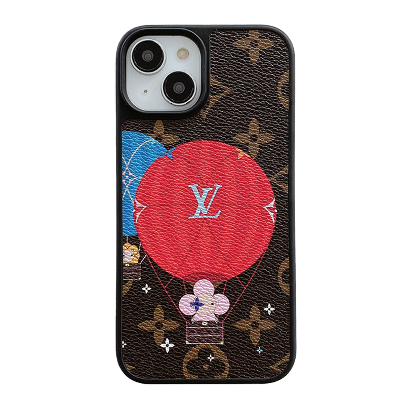 Luxe leren iPhone-hoesje met ballon & hart