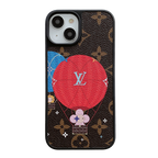 Luxe leren iPhone-hoesje met ballon & hart