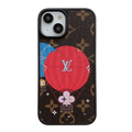 Luxe leren iPhone-hoesje met ballon & hart