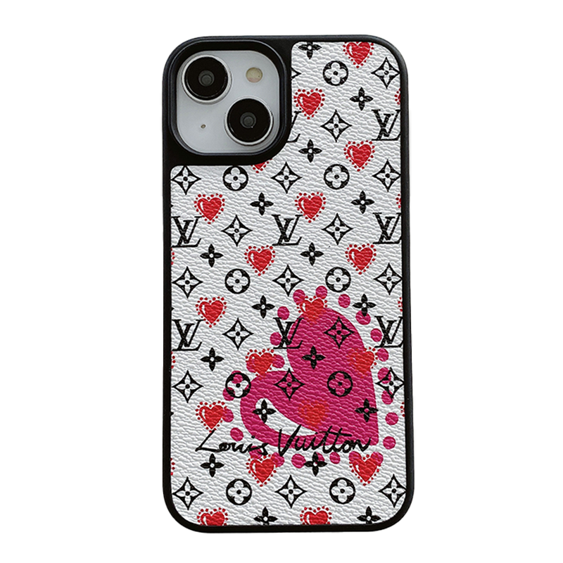 Luxe leren iPhone-hoesje met ballon & hart