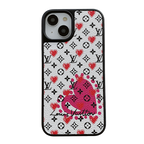 Luxe leren iPhone-hoesje met ballon & hart