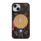 Luxe leren iPhone-hoesje met ballon & hart