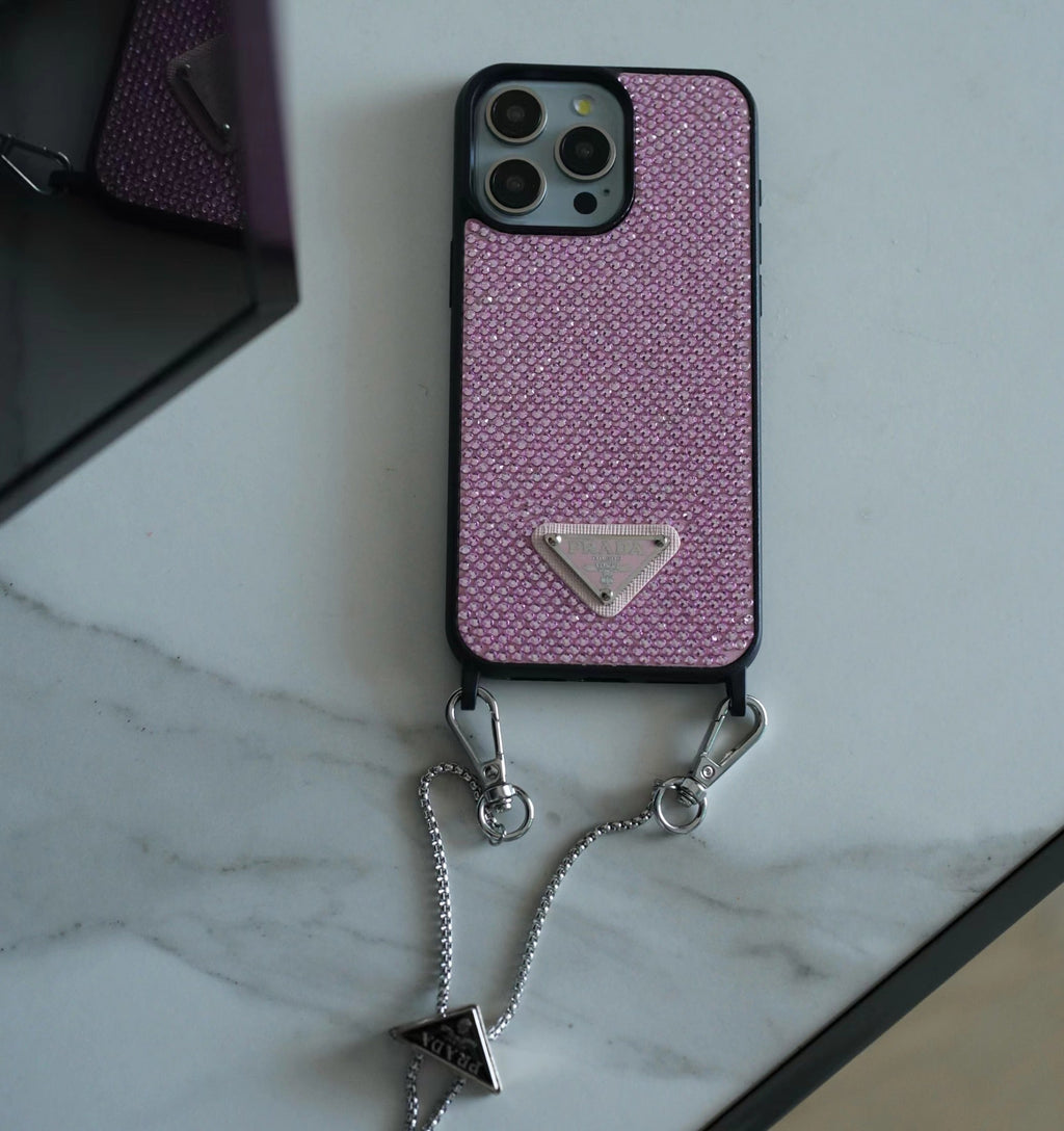 Luxe diamanten crossbody iPhone-hoesje