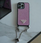Luxe diamanten crossbody iPhone-hoesje
