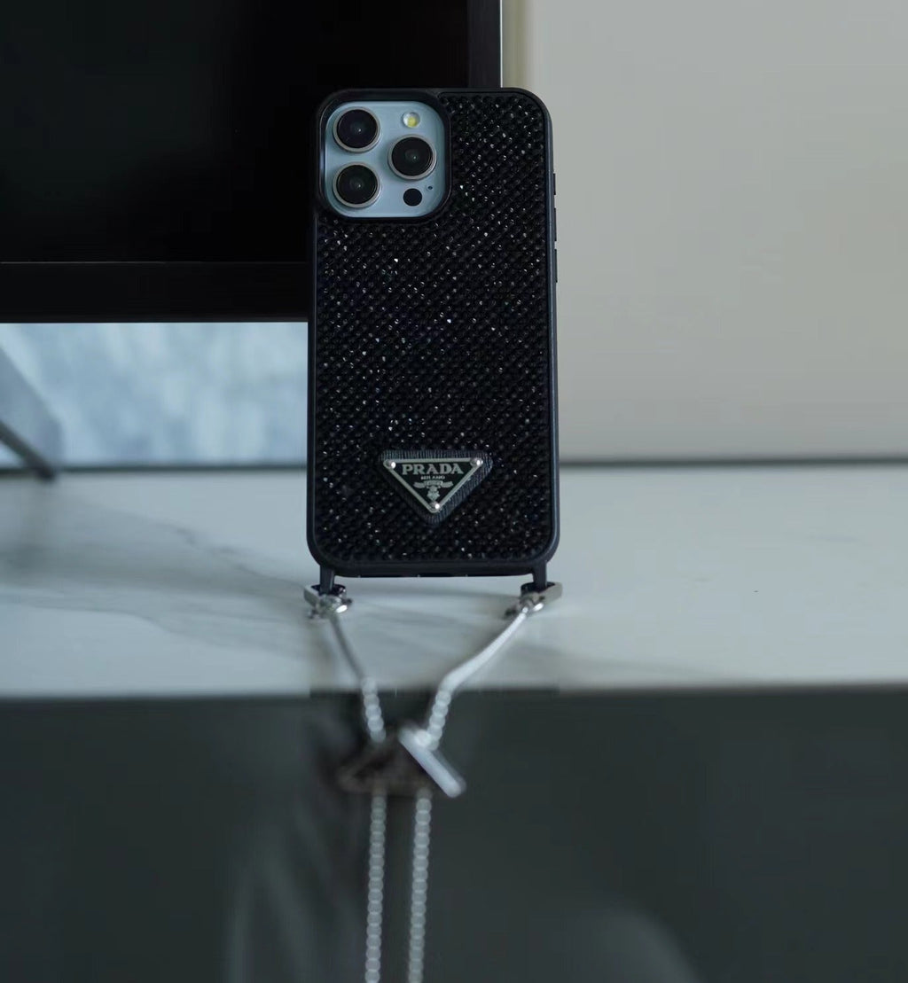 Luxe diamanten crossbody iPhone-hoesje
