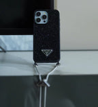 Luxe diamanten crossbody iPhone-hoesje