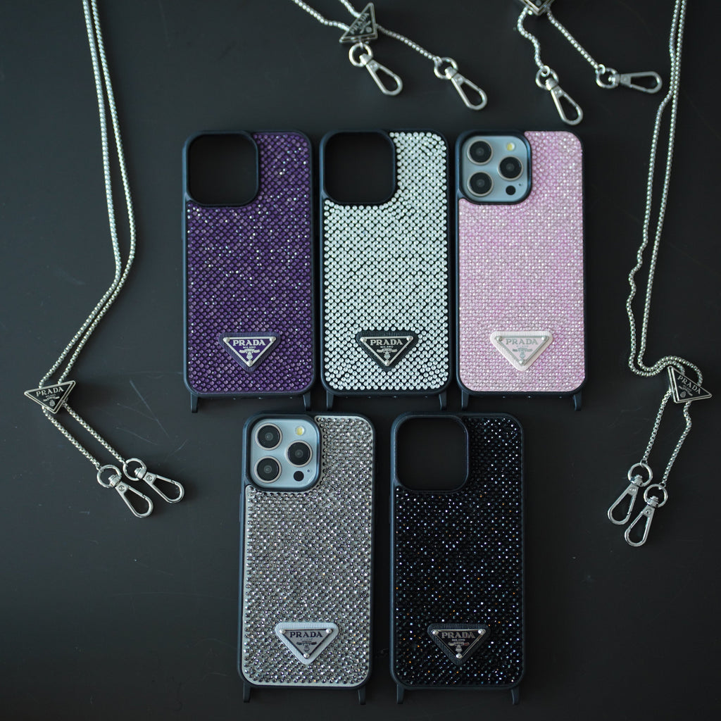 Luxe diamanten crossbody iPhone-hoesje