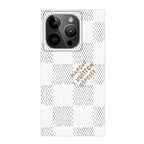 奢華黑色<lAMP>白色方形 iPhone 手機殼