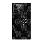 奢華黑色<lAMP>白色方形 iPhone 手機殼