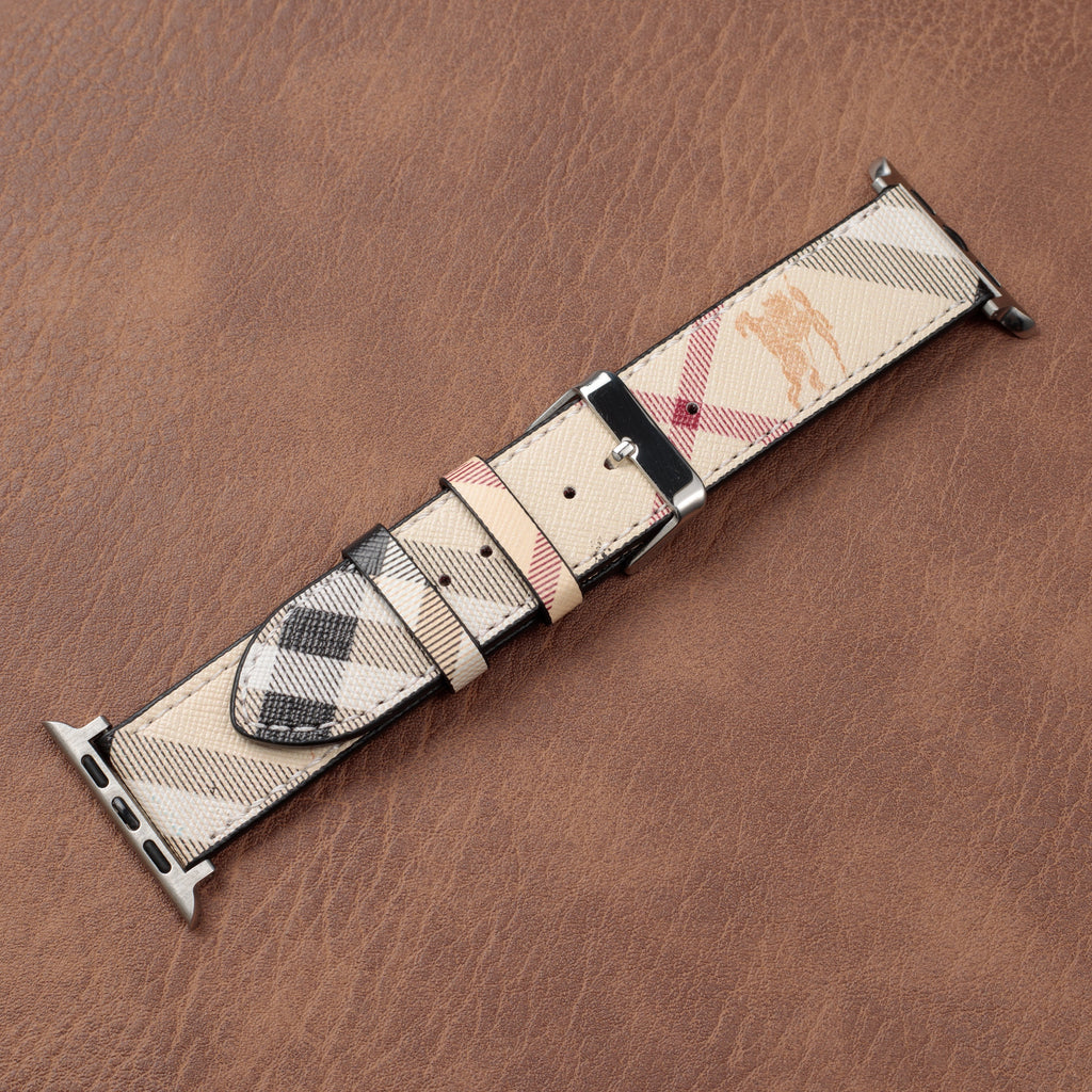 Leather Monogram Apple Watch Bands
