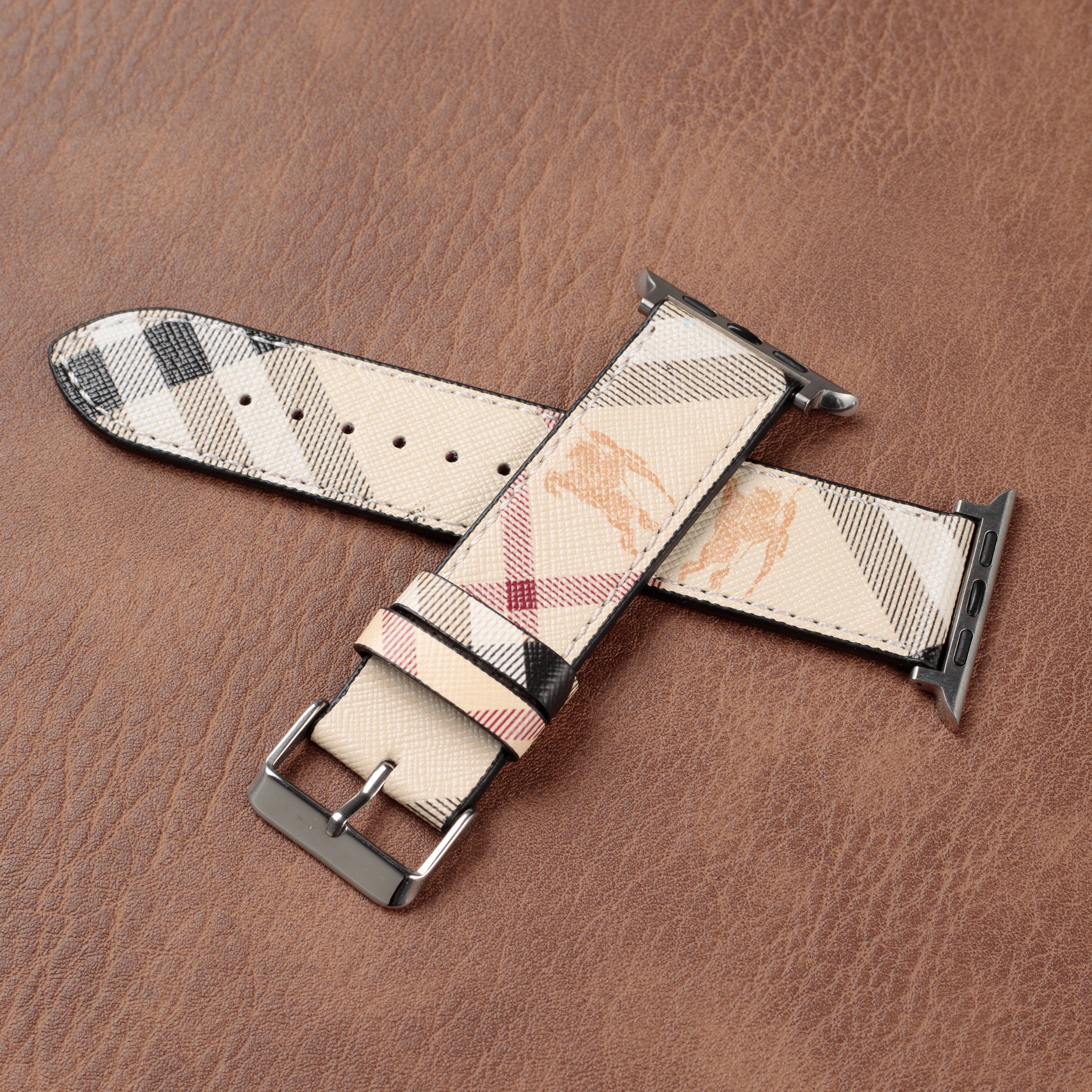 Leather Monogram Apple Watch Bands