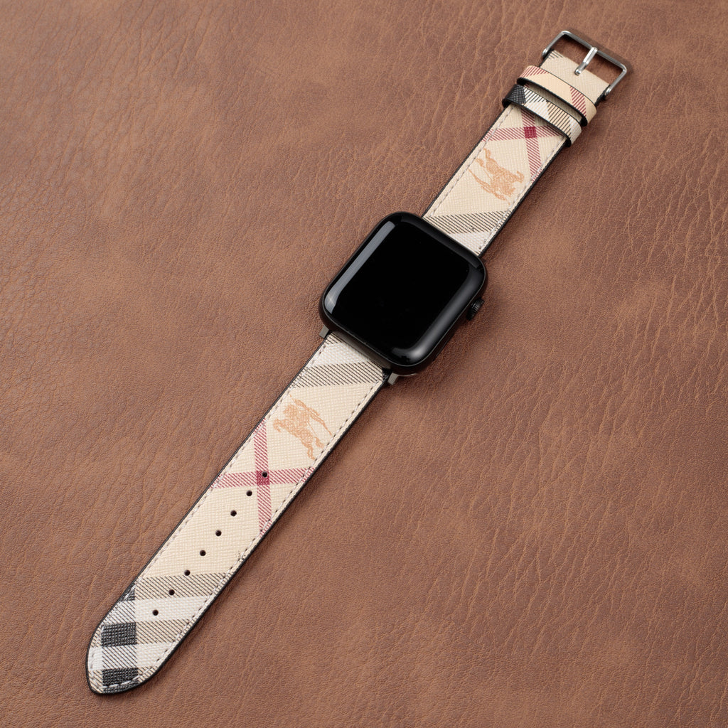 Leather Monogram Apple Watch Bands