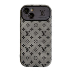 럭셔리 브라운 & 블랙 클래식 가죽 아이폰 케이스