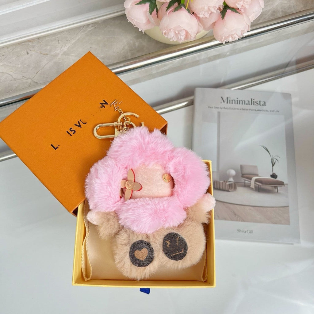 Porte-clés en peluche tournesol mignon et moelleux
