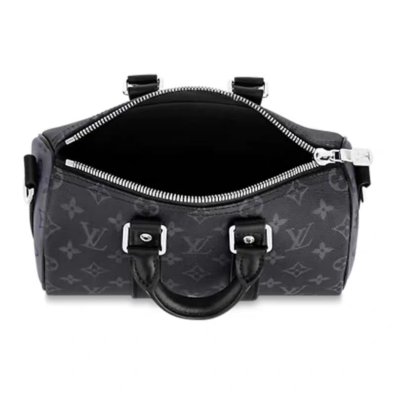 Luxury Leather Monogram Eclipse Canvas Duffle Bag