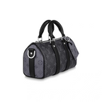 Luxury Leather Monogram Eclipse Canvas Duffle Bag