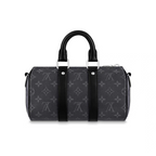 Luxury Leather Monogram Eclipse Canvas Duffle Bag