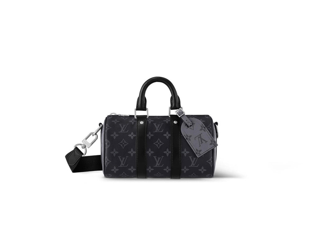 Luxury Leather Monogram Eclipse Canvas Duffle Bag