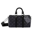 Luxury Leather Monogram Eclipse Canvas Duffle Bag