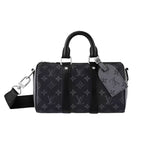 Luxury Leather Monogram Eclipse Canvas Duffle Bag