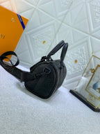 Lou Black Luxury Leather Bag – Versatile, Stylish & Functional