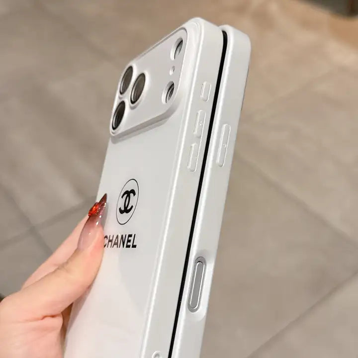 經典簡約奢華 iPhone 手機殼 – 白色亮光版