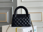 Noir Quilted Top-Handle Chain Mini Bag 026