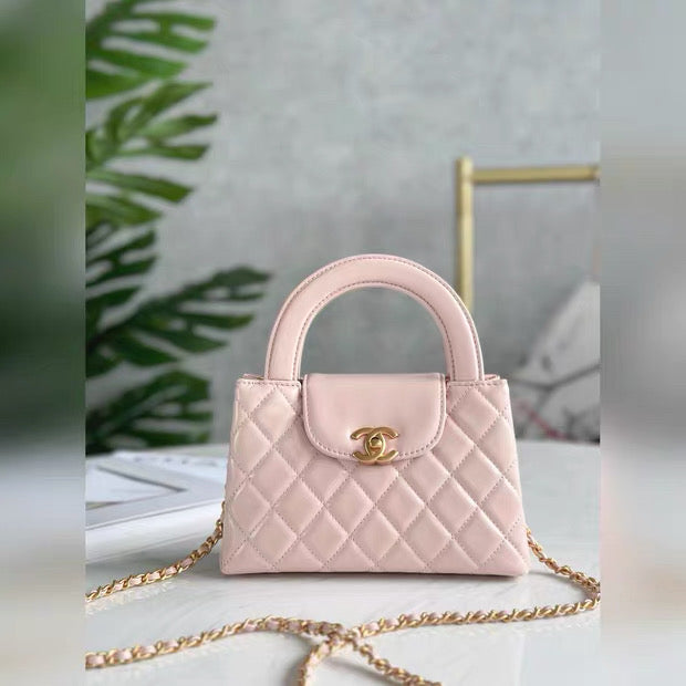 Noir Quilted Top-Handle Chain Mini Bag 026