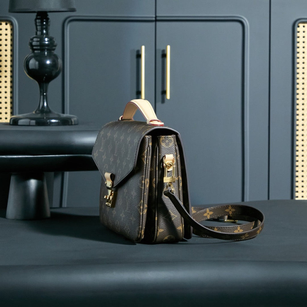 Dark Brown 2-in-1 Top-Handle & Crossbody Bag 010