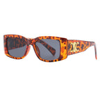 Luxury Retro Sunglasses with Gold Plaque
