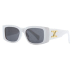 Luxury Retro Sunglasses with Gold Plaque