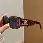 Luxury Retro Sunglasses with Gold Plaque