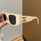 Luxury Retro Sunglasses with Gold Plaque