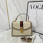 Luxe Monogram Leather Satchel