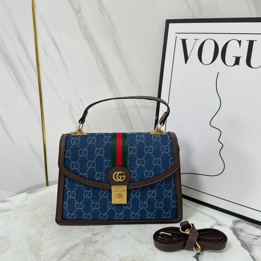 Luxe Monogram Leather Satchel