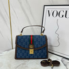 Luxe Monogram Leather Satchel