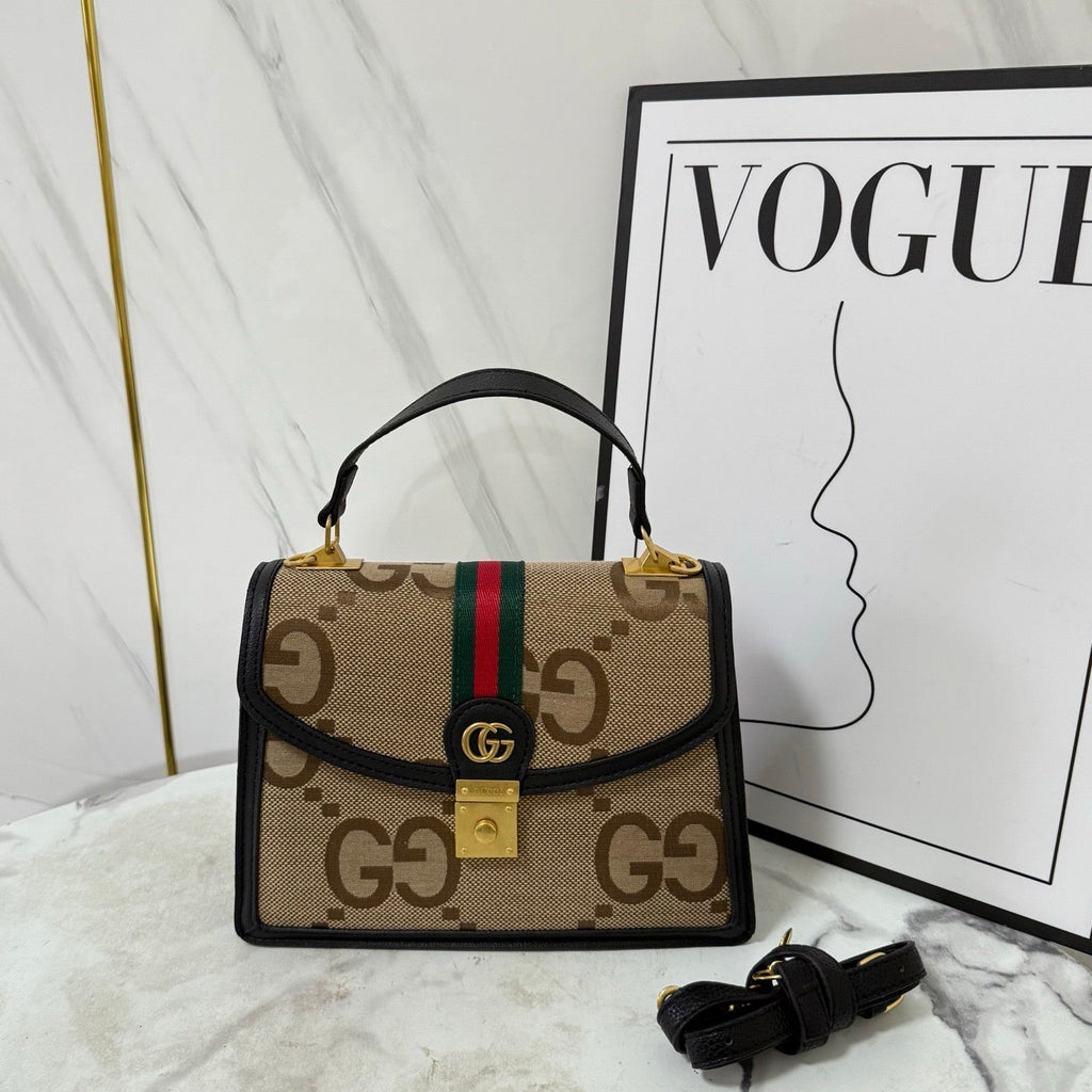 Luxe Monogram Leather Satchel