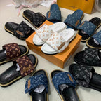 Trendy adjustable platform slippers with velcro straps