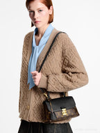 Luxury minimalist short-handle handbag