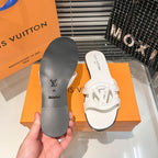 Premium hollow logo single-strap flat slides