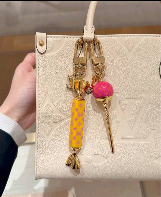 Luxury Lollipop Monogram Bag Charm Keychain
