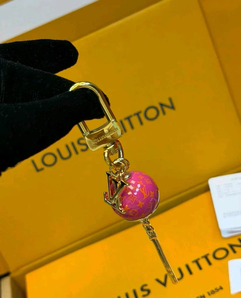 Luxury Lollipop Monogram Bag Charm Keychain
